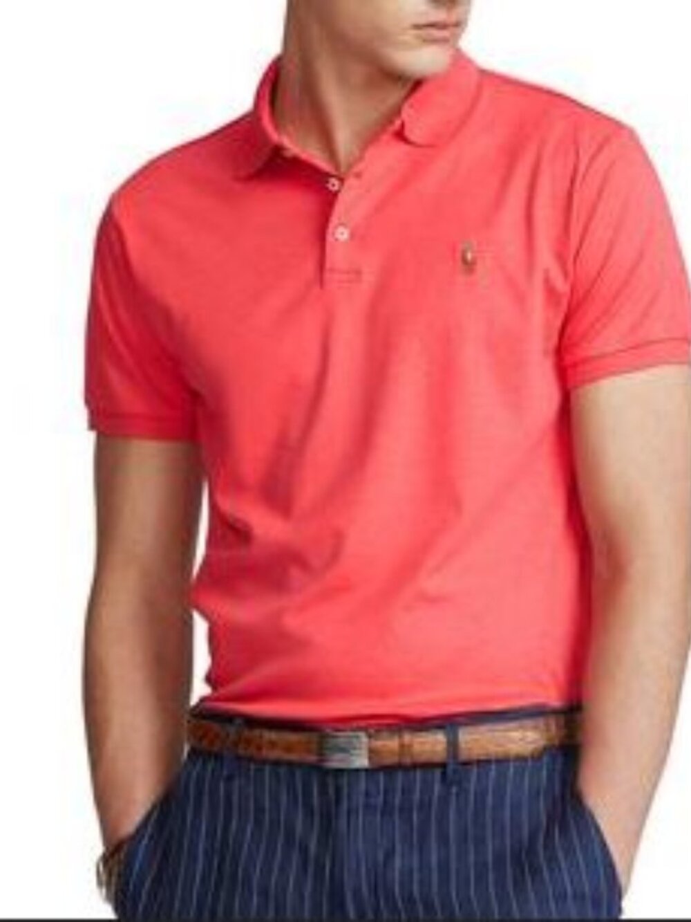 *NEW Ralph Lauren Mens Slim Fit Soft Cotton Polo Rosette Size Large